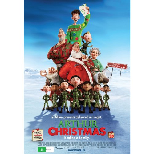 ARTHUR CHRISTMAS - BLU-3D-INC. BLU & DVD COPIES