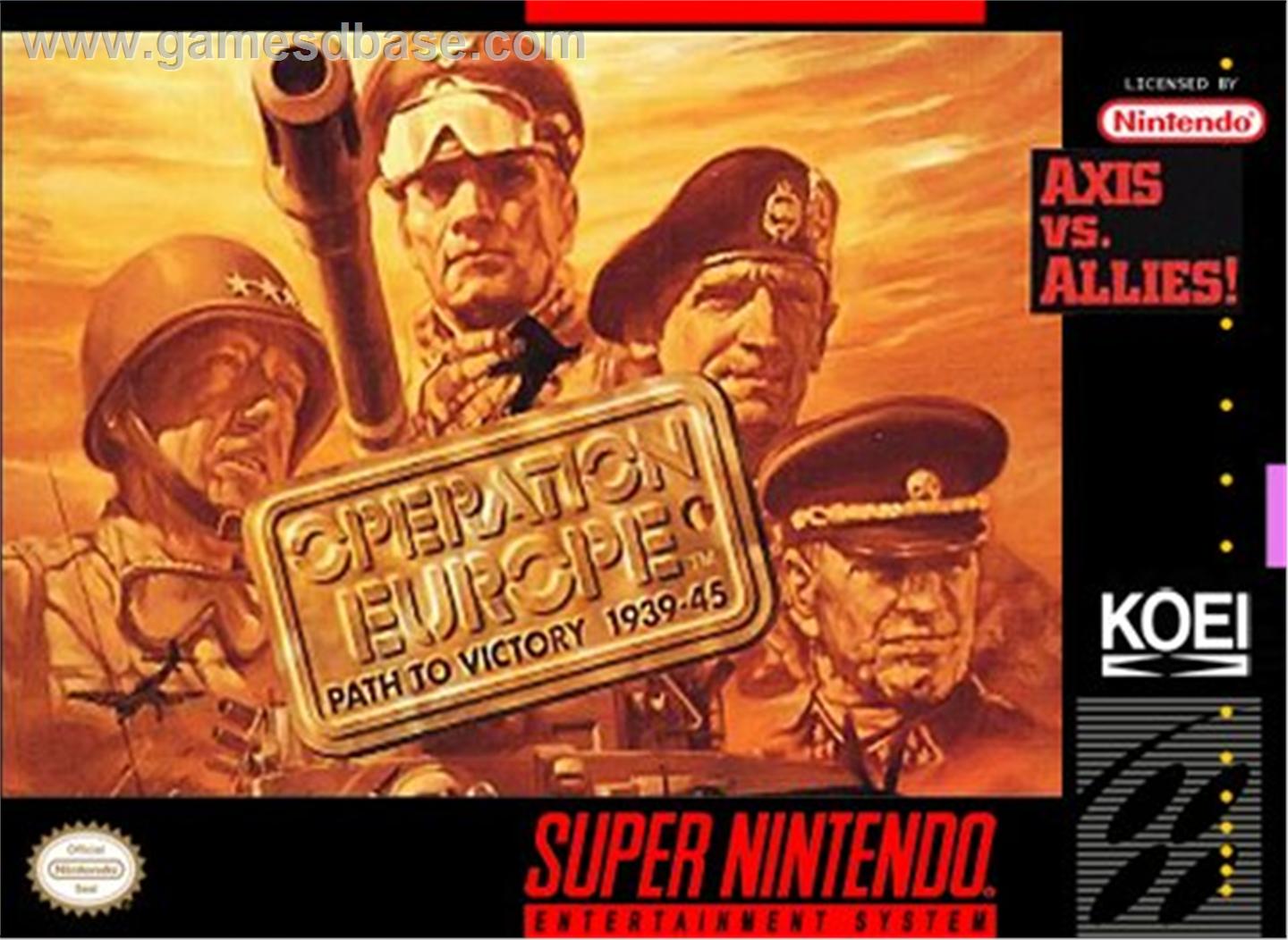 OPERATION EUROPE: PATH TO VICTORY 1939-4 - SNES (W/BOX & MANUAL)
