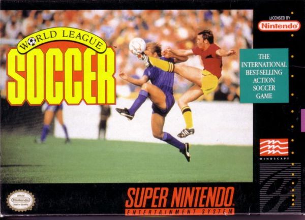 WORLD LEAGUE SOCCER  - SNES (W/BOX & MANUAL)
