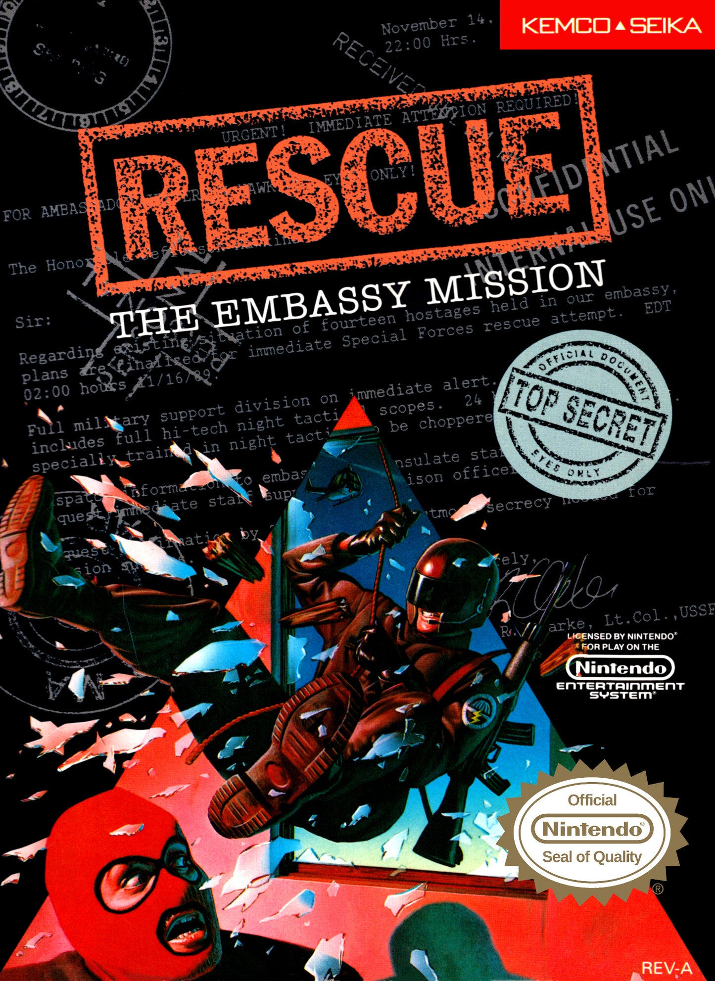 RESCUE: THE EMBASSY MISSION  - NES (W/BOX & MANUAL)