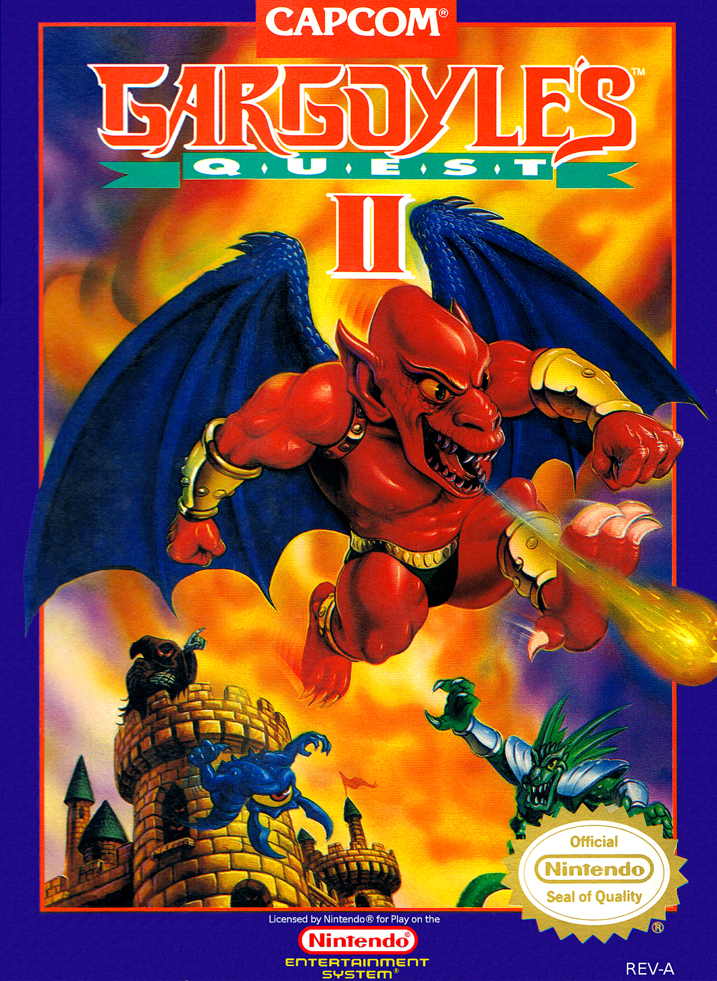 GARGOYLE'S QUEST II: THE DEMON DARKNESS  - NES (W/BOX)