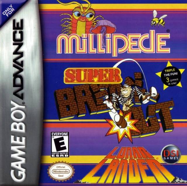 MILLIPEDE/SUPER BREAKOUT/LUNAR LANDER  - GBA  (CARTRIDGE ONLY)