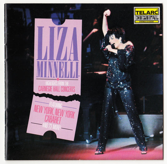 MINNELLI, LIZA  - HIGHLIGHTS FROM THE CARNEGIE HALL CONCER
