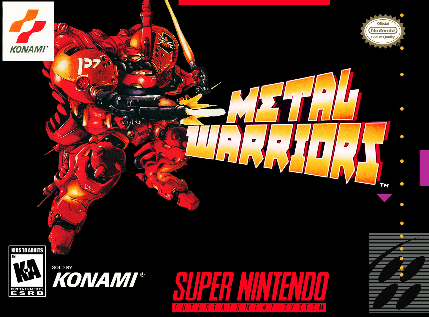 METAL WARRIORS  - SNES (W/BOX & MANUAL)