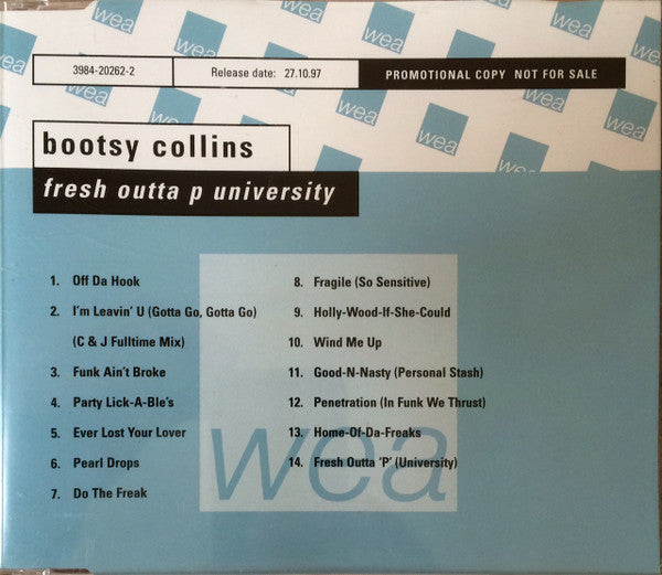 COLLINS, BOOTSY  - FRESH OUTTA P UNIVERSITY