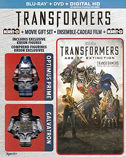 TRANSFORMERS: AGE OF EXTINCTION - BLU-MOVIE GIFT SET W/ ACTION FIGS
