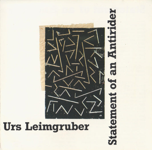 LEIMGRUBER, URS  - STATEMENT OF AN ANTIRIDER