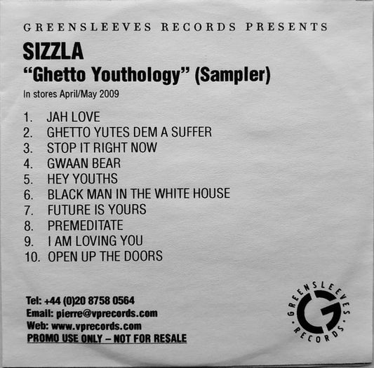 SIZZLA  - GHETTO YOUTHOLOGY
