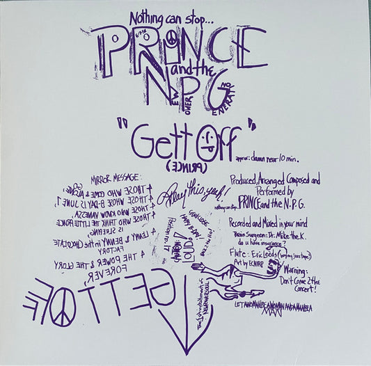PRINCE&THE NEW POWER GENERATION - GETT OFF (DAMN NEAR 10 MINUTES) RSD BLACK FRIDAY 2023 VINYL