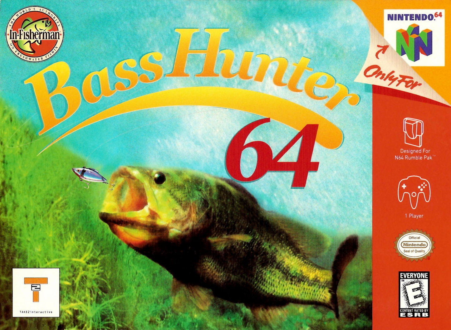 BASS HUNTER 64  - N64 (W/BOX & MANUAL)