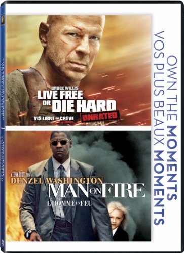 LIVE FREE OR DIE HARD/MAN ON FIRE - DVD-DOUBLE FEATURE