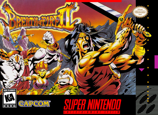 BREATH OF FIRE II  - SNES (W/BOX & MANUAL)