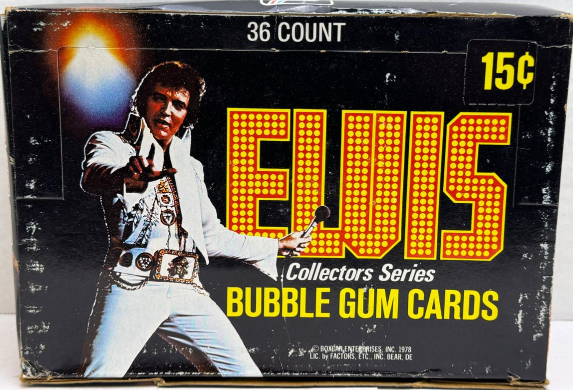 ELVIS: BUBBLE GUM GARDS (36 COUNT) - COLLECTORS SERIES-1978 (DAMAGED BOX)