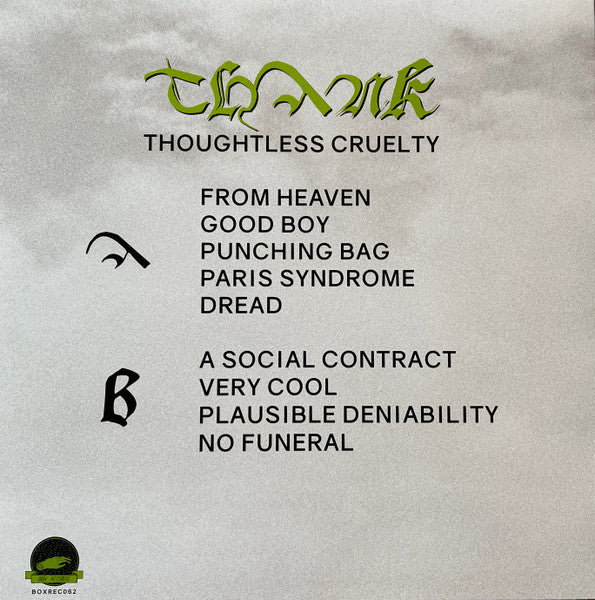 Thank - Thoughtless Cruelty (Light Green) (Used LP)