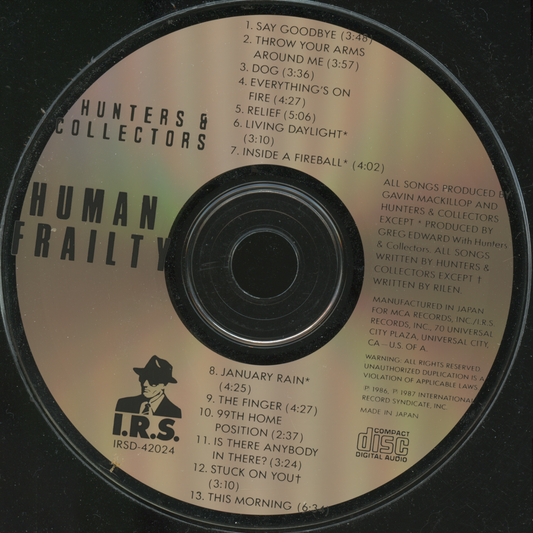 HUNTERS & COLLECTORS  - HUMAN FRAILTY