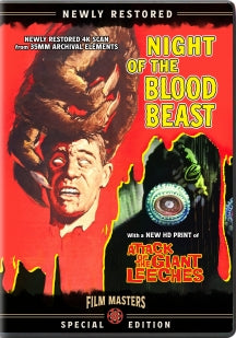 NIGHT OF THE BLOOD BEAST (1958) WITH BONUS FILM, ATTACK OF THE GIANT LEECHES (1959) [DVD]