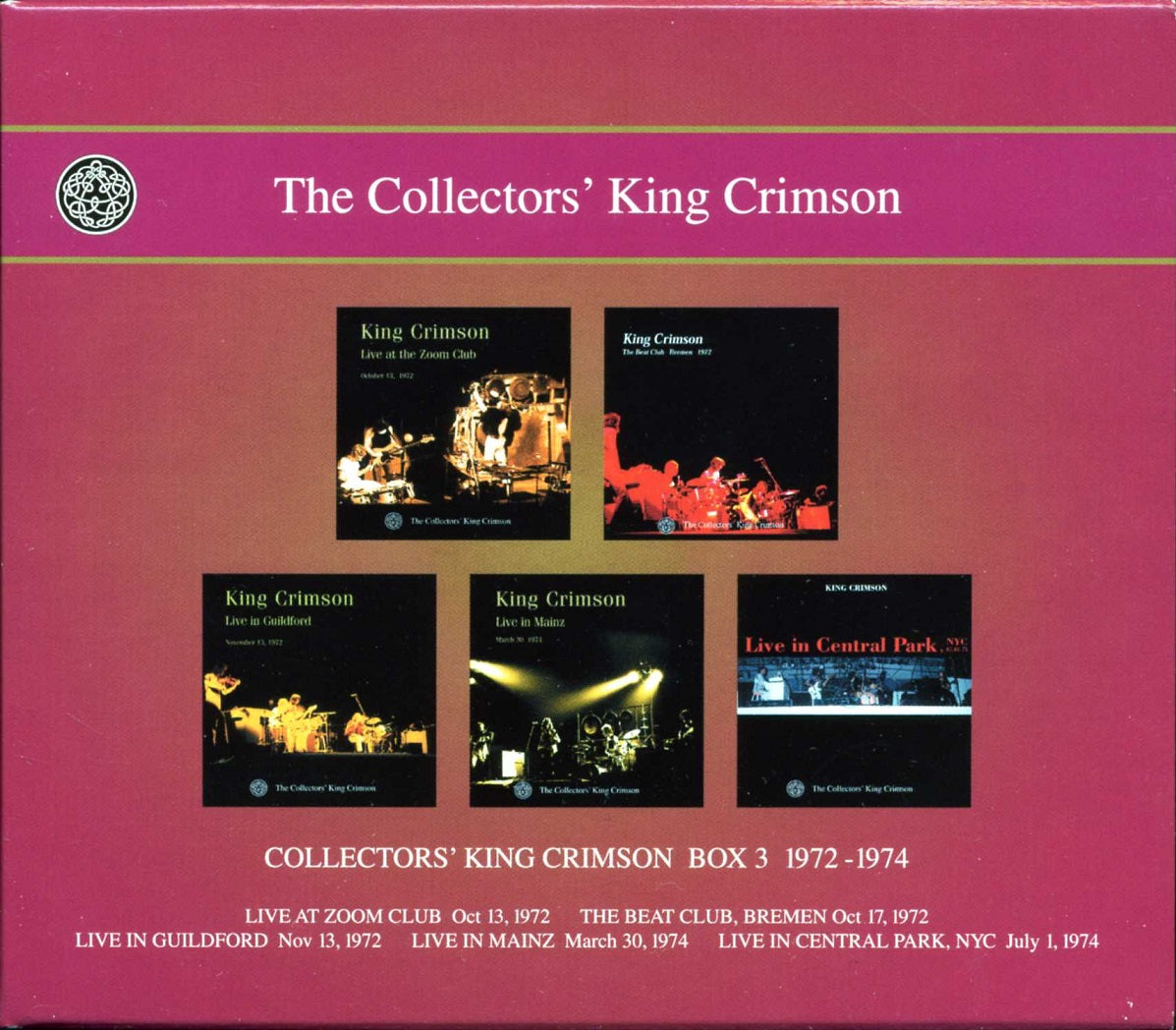 KING CRIMSON  - COLLECTORS' KING CRIMSON BOX 3 (6CDS)