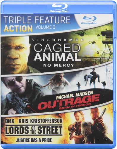 CAGED ANIMAL: NO MERCY/OUTRAGE/LORD OF T - BLU-TRIPLE FEATURE ACTION VOLUME 3