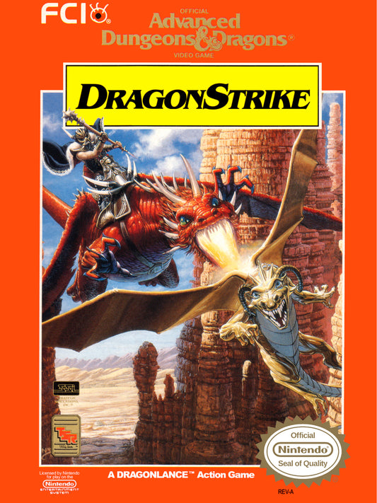 ADVANCED DUNGEONS & DRAGONS: DRAGON STRI  - NES (W/BOX & MANUAL)