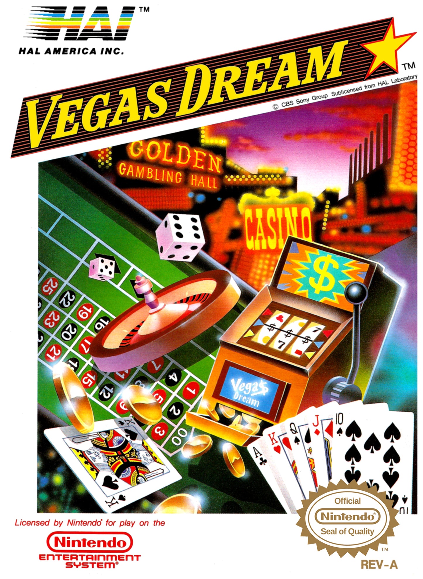 VEGAS DREAM  - NES (W/BOX)