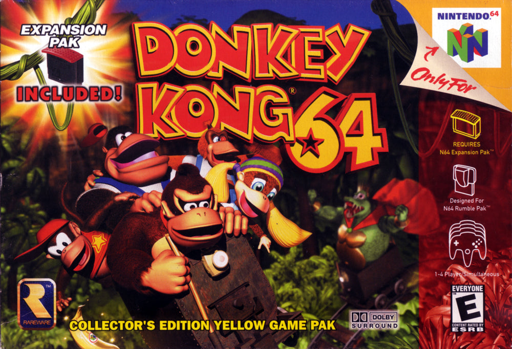 DONKEY KONG 64 (YELLOW CART)  - N64 (W/BOX)