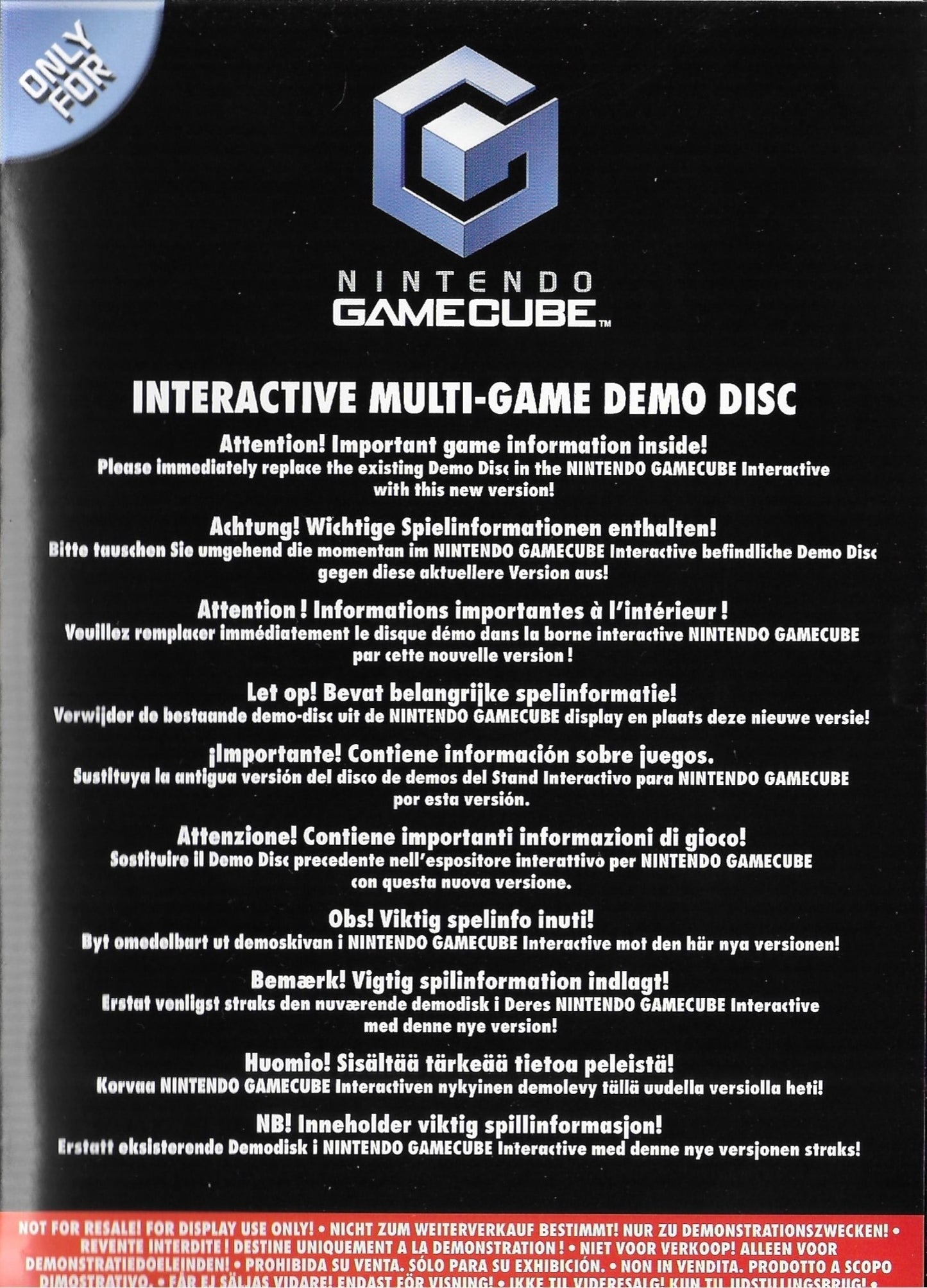 INTERACTIVE MULTI-GAME DEMO DISC #4  - GCB