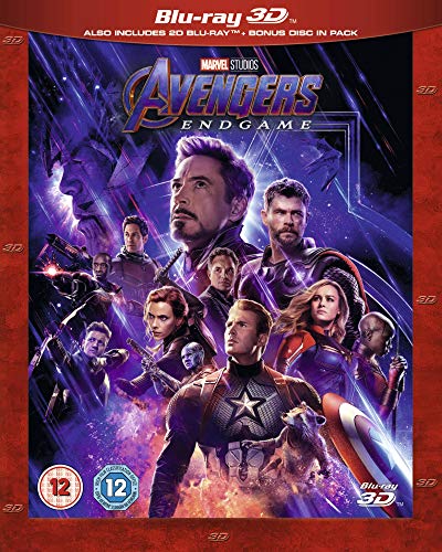 AVENGERS: ENDGAME 3D BLU RAY + 2D BLU RAY+ BONUS DISC (UK IMPORT ALL REGIONS ) 3 DISC SET