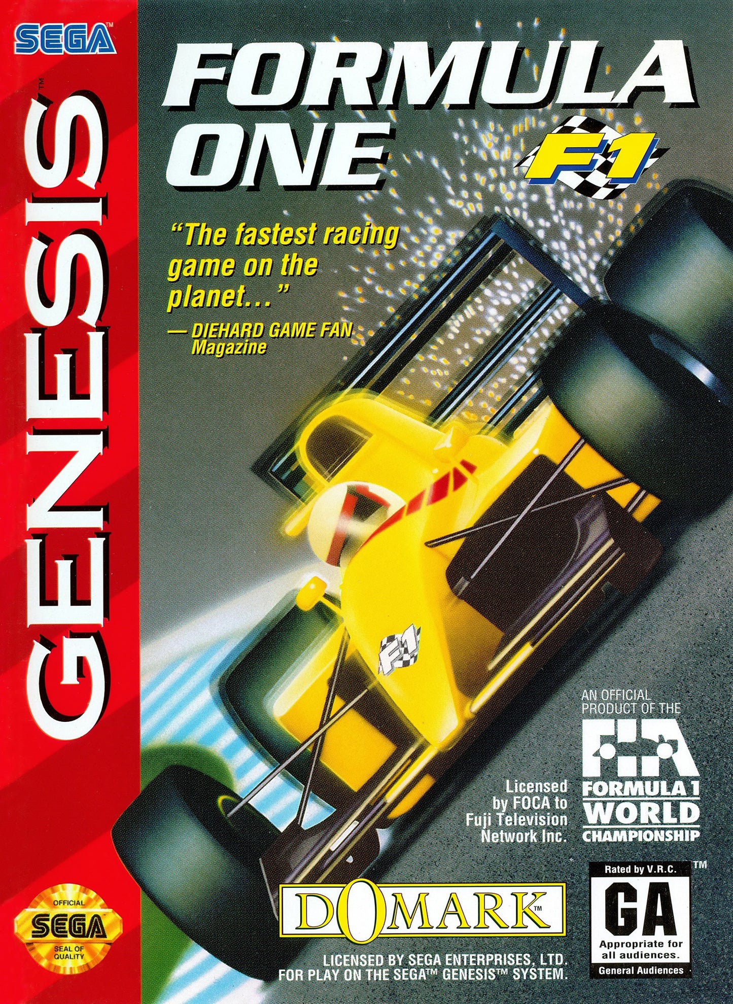 FORMULA ONE: F1  - GENESIS  (CARTRIDGE ONLY)