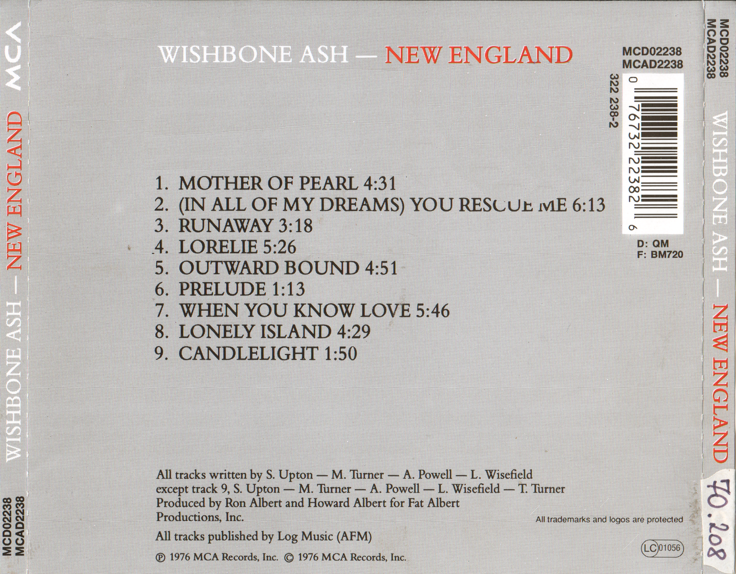 WISHBONE ASH  - NEW ENGLAND